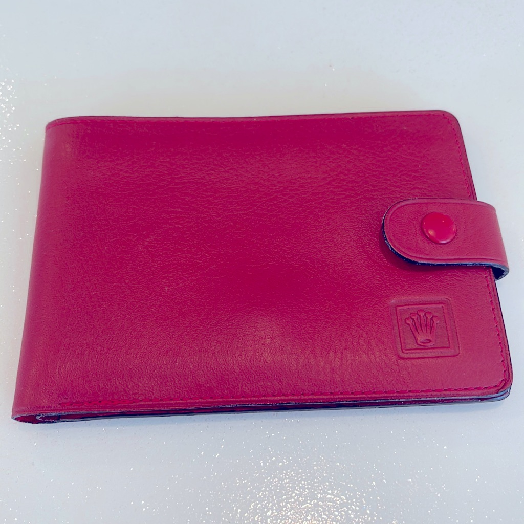 Vintage Rolex Red Leather Billfold